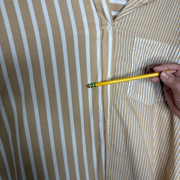 GAP Tan and White Striped Shirt - Picture 4 of 9